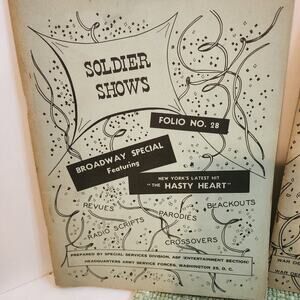 Lot 3 WWII Soldier Shows Folios 1945 Radio Scripts Revues Parodies Broadway
